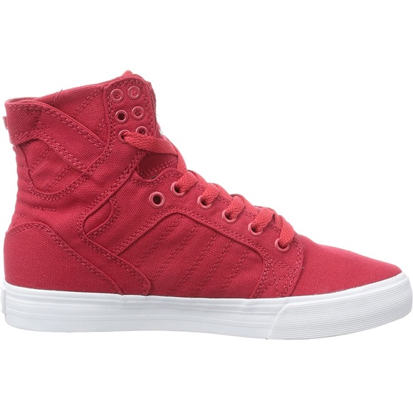 RELISTED. Supra Skytops Express Tuf womens red canvas pair high top sneakers 7 - Picture 5 of 10